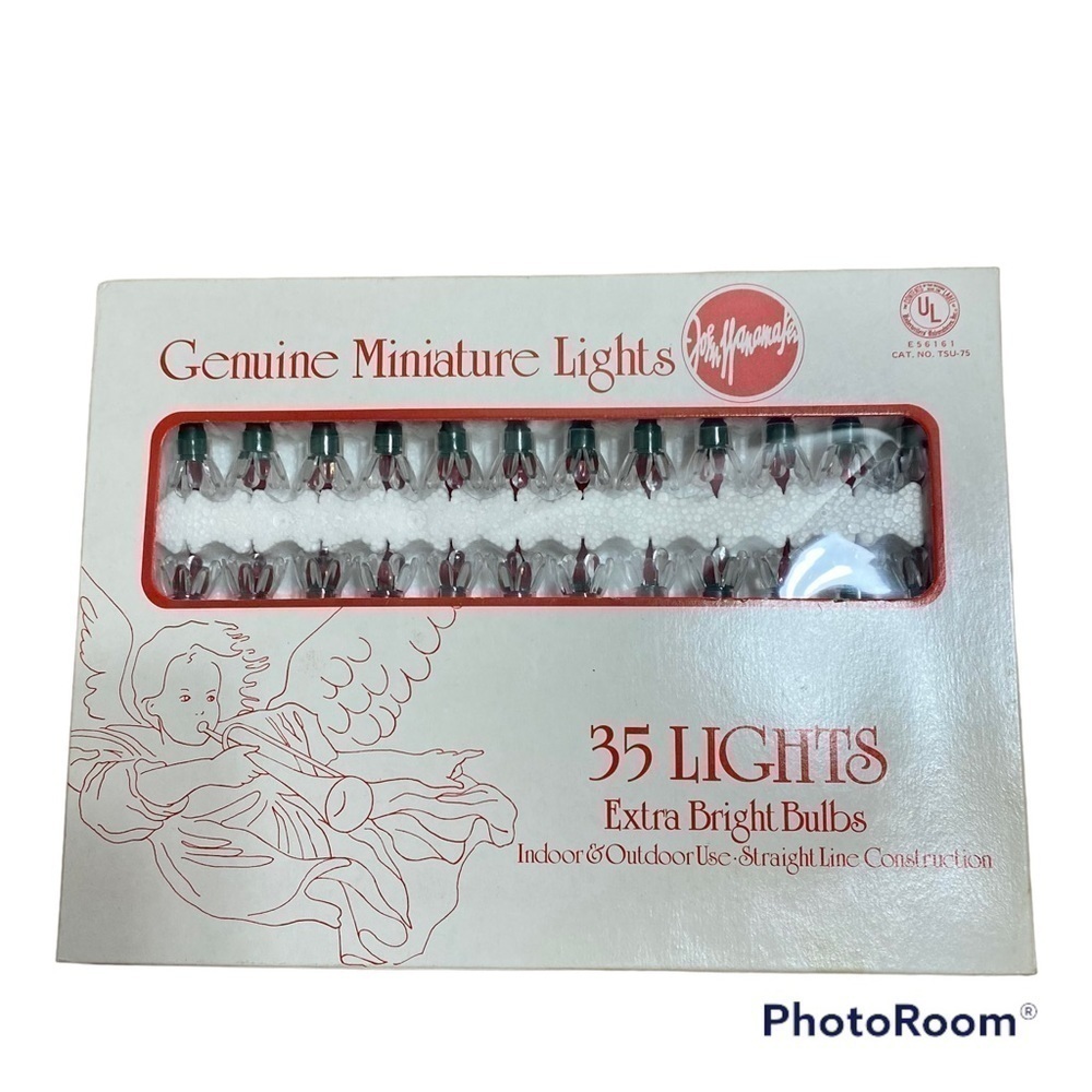 Vintage Tulip Christmas Lights Red 35 String NEW Flowers Reflector
